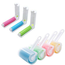 酷思达可水洗衣物除尘滚筒粘毛器便携式衣服除毛除尘器静电刷去毛滚毛器 粘毛器【大粉+小红】【各1个】