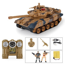 冠今2.4G对战遥控坦克车可发射军事模型履带式遥控车