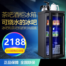 单双门冰吧家用商用型茶叶保鲜冷藏柜多功能办公室烧水机厨房吧台茶吧机冰箱YOUCONG 98茶吧冰箱--透明门黑色