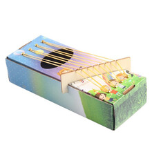 学生木质乐器系列diy小制作八音盒钢琴吉他科学创意实验手工材料 八弦琴