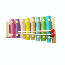 somepet*几何形状套柱配对宝宝手眼协调动手能力培养积木宝宝智力开发玩具定制预售 马卡龙---八音手敲琴木