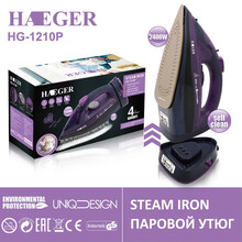 乾越（qianyue）无线蒸汽电熨斗家用便携式手持带座喷雾烫衣服干湿两用挂烫机 紫色