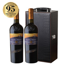 超市	塞朗公爵普利亚干红葡萄酒 Aglianico  Primitivo 意大利进口红酒 750ml*2支礼盒装