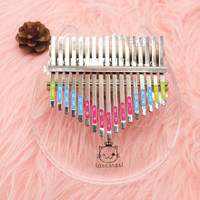 阿萨斯拇指琴17音卡林巴琴初学者手指琴 便携卡林巴琴女学生生日礼物 透明龙猫款 x09 17音透明龙猫款