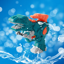 水枪儿童玩具喷水男女孩背包式大小号呲水恐龙手腕宝宝打水仗神器 恐龙水枪 标准配置