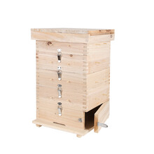 VAKADA 中蜂格子箱蜜蜂蜂箱杉木全套养蜂工具土蜂桶五层格子蜂箱邮政 板厚1.7 内径27.5cm