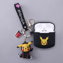 亿魅适用漫步者lollipops保护套无线蓝牙耳机lolipodsplus冇心联名款lollipop lolipodsplus黑壳皮卡丘+皮卡丘