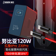 trendsetter 努比亚红魔6pro充电器头120W氮化镓快充z3pro数据线插头套装 120W氮化镓充电器+pd数据线