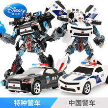 迪士尼商店同款变形玩具金刚儿童超大警车汽车飞机变身机器人大型男孩套装3一4岁 超大号声光版中国警车+中国特警
