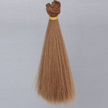 新品BJD陶瓷娃娃假发SD刘海高温丝可儿ob棉花娃多色加厚发排假毛材料 M27 横长1米竖长25厘米