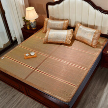 矢向  竹皮凉席竹席凉席正反两用1.2m双面1.5米冰丝夏季0.9学生宿舍单人折叠席子 金砖肤双面竹席宽1.8m长 2.0米(送枕套) 其它