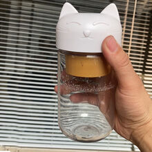 欧曼丽莎 迷你榨汁机学生充电动便携式无线多功能全自动小型水果蔬菜网红杯 白猫(全身防水) 双杯(奶瓶材质+高硼硅玻璃)