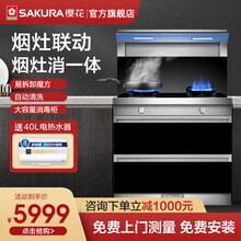 樱花（SAKURA）家用集成灶一体灶带消毒柜侧吸式油烟机燃气灶消毒柜多件套电器组合 BF1001【烟机+灶具+消毒柜】 天然气