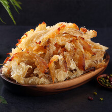 烤鱼肉500g带刺烤鱼片鱼干鳕鱼碎片鳕鱼片模拟红烧蟹肉鱼脯小零食 原味500g