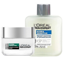 欧莱雅（LOREAL）男士水乳套装舒润强肤男士护肤品套装控油补水保湿收缩毛孔提亮肤色男士护肤套装 舒润强肤2件套(修护露+爽肤水)