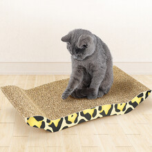 飞之厨 猫抓板斜坡逗猫爪板二合一组合可拆卸带铃铛三角磨爪器瓦楞纸耐磨耐抓猫猫用品 拱桥形猫抓板