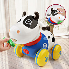 灵动宝宝 儿童玩具男女孩小牛玩具 婴幼儿宝宝玩具拉线学步牛牛 智能触摸感应 会唱歌牛牛玩具1-3岁