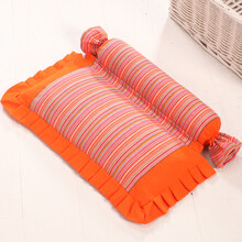 颈椎枕头修复颈椎专用荞麦枕护颈枕单人脊椎矫正病人保健枕芯 杏色