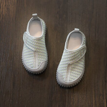 韩版宝宝幼儿园室内鞋夏小童网鞋儿童布鞋女1-2-3岁潮男童透气春秋帆布鞋百搭 灰色 9100 27内长17.2cm