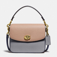 蔻驰（COACH） 奢侈品 女士专柜款CASSIE系列单肩手提包灰色拼色牛皮革 89088 B4SBG