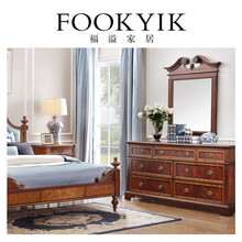 福溢家居 英国风英吉利系列长衣柜欧式实木衣柜卧室衣柜储物柜