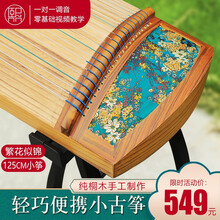 熙小古筝 便携轻薄型古筝 初学者入门自学考级教学游玩演出古筝琴 1米25锦绣小筝