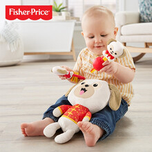 费雪声光安抚小海马睡眠探索学习六面盒健身架狮子学步车儿童宝宝新生婴幼儿玩具 可爱小狗新生儿礼盒FGH86