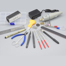 入门高达模型工具套装新手素组军事拼装笔刀剪钳水口钳打磨高达制作包 入门17件套升级版 不选