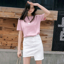 哺乳衣外出时尚上衣夏季产后哺乳短袖t恤夏装潮妈夏天喂奶衣服 粉红色 M