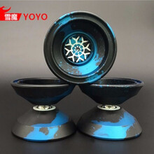 稚气熊 悠悠球金属花式竞技YOYO比赛睡眠超长合金溜溜球儿童 10根绳子+备用金10珠+手套 雪魔黑蓝