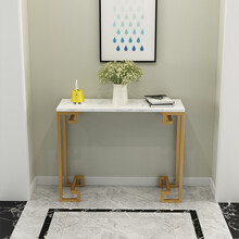新中式玄关桌展示柜北欧简约现代大理石靠墙窄台条案边柜玄关柜餐边桌子 私人定制 组装