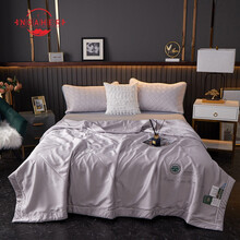 NOAHER 60S兰精天丝天然乳胶夏被空调被 泰国进口乳胶夏凉被舒适透气可水洗 乳胶被-气质灰 200X230cm单夏被