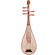 FLOFAIR 成人演奏舞台表演琵琶 民族弹拨乐器 仿唐头饰红檀木琵琶 兰考泡桐木面板 PP-WX-03 红檀木五弦琵琶