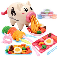 马博士 橡皮泥彩泥儿童手工制作材料黏土面条机玩具女孩超轻粘土6色diy套装