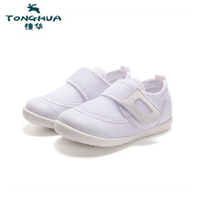 橦华品牌帆布鞋儿童夏季帆布日本幼儿园小白鞋小童鞋室内透气男女童学生儿童运动鞋子G16 白色【215款】 内长14cm 适合脚长13~13.5cm