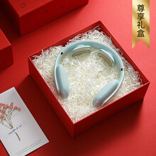 科普菲颈椎按摩器智能颈部按摩仪肩颈热敷脖子按摩神器语音护颈仪办公室家用多功能节日送女友生日520礼物 尊享礼盒装 （松墨绿）颈椎仪+礼盒+礼袋+代写贺卡