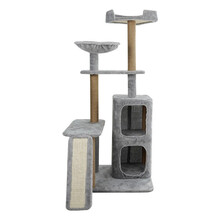 剑麻大型猫爬架太空舱猫抓板猫窝猫树一体式大号多层猫爬柱猫跳台猫玩具用品别墅窝 懒喵公寓大型款
