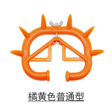牛犊断奶器 兽用器械大号牛鼻刺小牛断奶鼻刺犊牛断奶器加厚塑料牛鼻环牛鼻圈 橘黄色普通型(100个)
