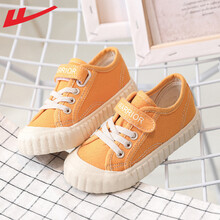 回力Warrior 新品儿童帆布鞋男童女童板鞋休闲鞋时尚百搭小学生潮鞋 姜黄色 37