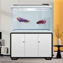 汉霸超白玻璃无管件鱼缸水族箱家用大型生态底滤智能懒人金鱼缸靠墙1.2米长x50cm宽x170cm高