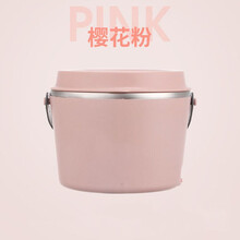 乾竞304不锈钢免注水加热保温饭盒机械式上班族加厚电热插电电热饭盒 樱花粉