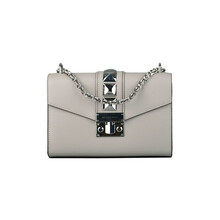 迈克·科尔斯（MICHAEL KORS）MK新款ROSE系列女士铆钉皮质链条包女包单肩斜挎包女包 珍珠灰 35F0SXOL8L PEARL GERY