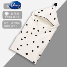 迪士尼同款小孩子的婴儿抱被纯棉春夏款新生儿宝宝包被秋冬加厚可脱胆保暖防风抱毯 波点-夏季双层-纯棉 图片色(90*90cm)
