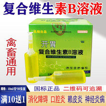 迅销 复合维生素b族溶液兽药癞皮病口腔炎神经炎消化障碍犬猫兔兽用开胃10ml /支20支 /盒 【10盒价】发11盒