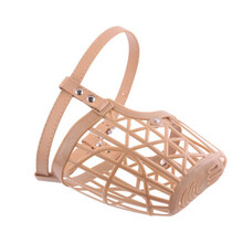 狗狗嘴套小型犬泰迪柯基狗口罩栅格嘴套 狗狗嘴套防咬防叫乱吃小型犬嘴罩狗套宠物嘴套宠物用品 米色 7号【参考60斤以下宠物使用】