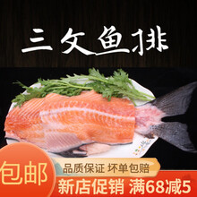 冰鲜速冻三文鱼头4斤装海水产鱼类 三斤鱼排