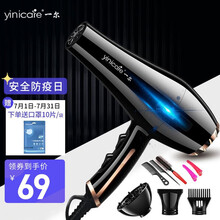 一尔电吹风机家用吹风筒大功率2200专业发廊理发店专用8000大风力冷热风蓝光负离子恒温护发不伤发 发廊家用推荐款（含风罩+直发风嘴+梳子+发夹）