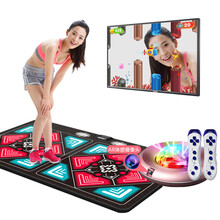瘦身男女摄像头跳舞毯双人单人无线跳舞机家用体感游戏机电视家庭儿童成人跑步炫舞毯垫 绒毛布【摄像头超清】+手柄+切水果+瑜珈+体感游戏