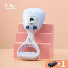 狗狗拾便器宠物铲屎神器捡屎夹外出遛狗捡屎袋夹便器捡狗屎工具 奶油蓝拾便器(+便袋)