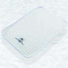 巴布豆婴儿隔尿垫棉防水可轻柔机洗新生宝宝大号超大防漏尿床单 蓝色(50*70cm)